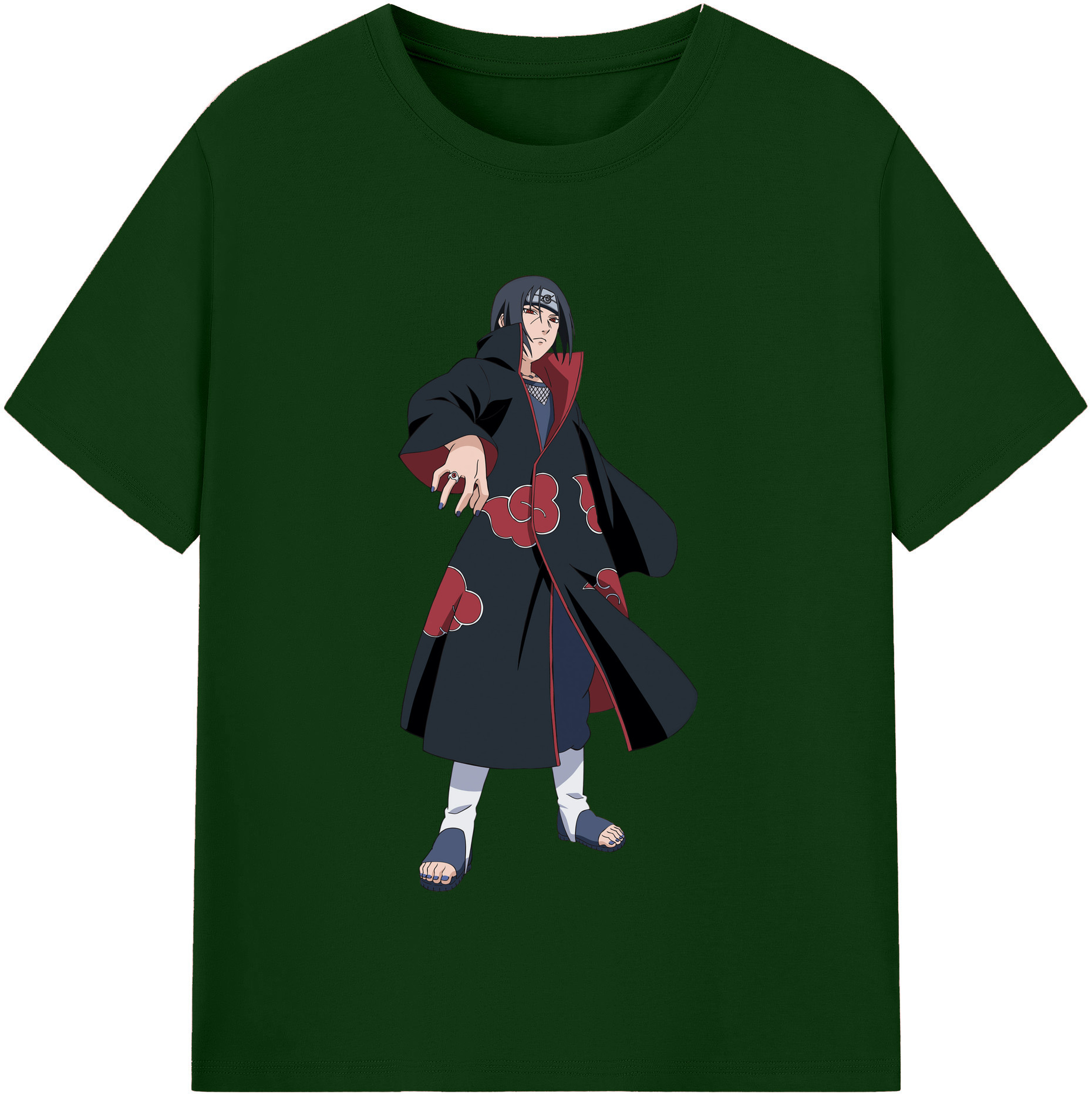 （画像用） NARUTO -ナルト- うちは イタチ Uchiha Itachi 綿100％半袖Tシャツ（フロントプリント）
